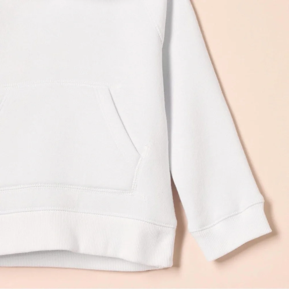 Sz XXL (14-16) Girls' Pullover Hoodie Sweatshirt for Cozy Comfort white new - Picture 2 of 8